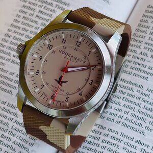 HOOK & GAFF Field Watch Military Camouflage Men Swiss Designer Watch ARMY